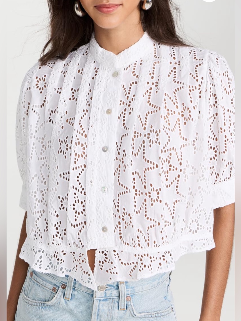 Alix Of Bohemia White Cropped Top